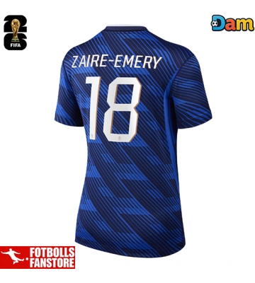 Frankrike Warren Zaire-Emery #18 Hemmatröja Dam VM 2026 Kortärmad